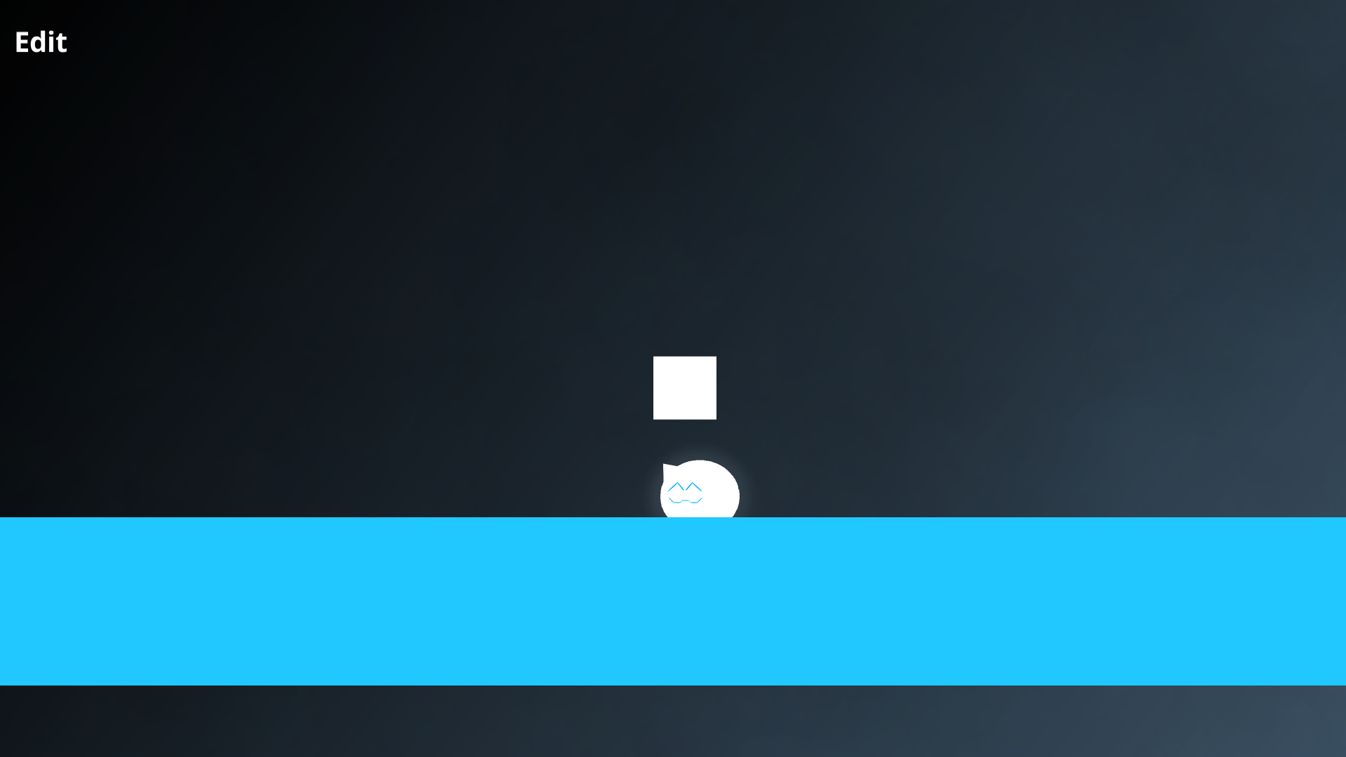 Screenshot of an early prototype of the pick up
ability.