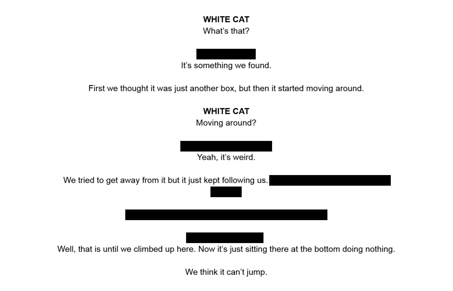 A redacted version of an early introduction scene for the
Companion.